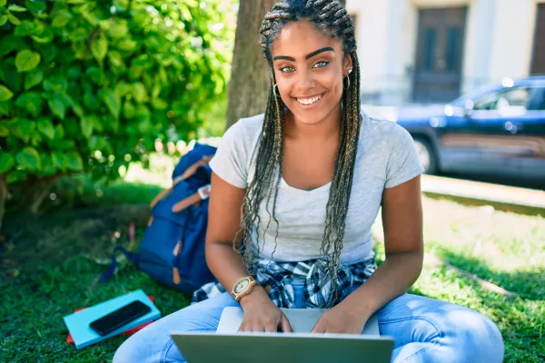 Student smiling